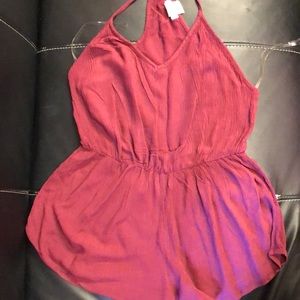 Burgundy Romper